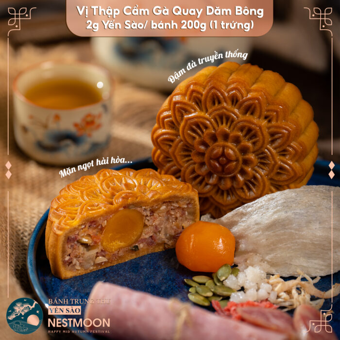 Bánh Trung Thu Vị Thập Cẩm Gà Quay Dăm Bông - Ảnh 1