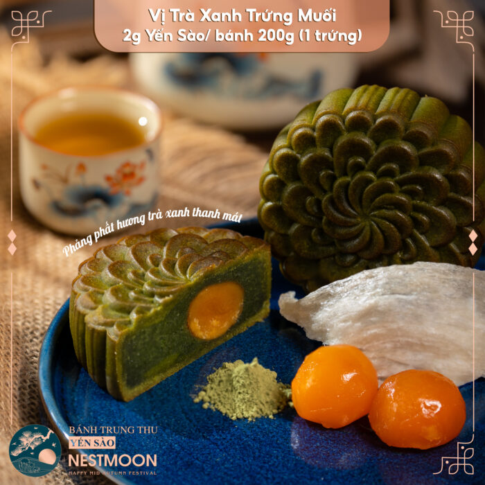 Bánh Trung Thu Vị Trà Xanh Trứng Muối - Ảnh 1